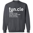 thumbnail image 2 of OXI Crewneck Sweatshirt - Funcle Noun, Basic Casual Sweatshirts for Men's and Women Fleece Sweatshirt Long Sleeve - Charcoal 2X-Large, 2 of 2