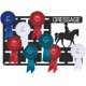 thumbnail image 1 of Soporte para medallas, rosetas y cintas de premios personalizadas. Soporte de pared metálico deportivo negro. Diseño mejorado. Regalo ideal para atletas., 1 of 9