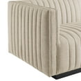 thumbnail image 6 of Modway Conjure Channel Tufted Upholstered Fabric Sofa in Black Beige, 6 of 10