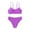 Purple, variant on KAUOD Baby Girls Bikini Bathing Suits 2 Piece Solid Padded Strap Swimsuits Briefs Beachwear UPF 50  Lightweight Swimwear