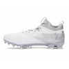 Under Armour Men's Nitro Mid MC Football Shoe, White/Grey, 10 D(M)US