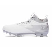 Under Armour Men's Nitro Mid MC Football Shoe, White/Grey, 10 D(M)US
