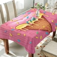 thumbnail image 4 of Ice Cream Rectangle Tablecloth Waterproof Polyester Table Clothative Stain Resistant & Wrinkle Resistant Washable Table Cover for Dining Table/Party/Camping 60x120 Inch Decor Gift, 4 of 7