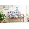 thumbnail image 7 of Giantex Modern Upholstered Loveseat, Fabric Loveseat Sofa Recliner Couch Wooden 2-Seat Armchair for Home and Office, 7 of 7