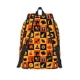 thumbnail image 2 of Lsque Halloween Pattern Canvas Daypack, Durable Backpack, High-quality Versatile Backpack,Vintage Compact Backpack-Medium, 2 of 6