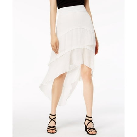 Amy Byer Spandex Skirt - A. Byer Junior Hi-Low Tiered Asymmetrical Skirt