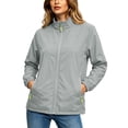 thumbnail image 3 of TARIENDY Waterproof Jackets for Women Mesh Liner Zip Up Jackets Active Outdoor Windbreaker with Zipper Pockets Thin Casual Coat Gray XXXXL, 3 of 9