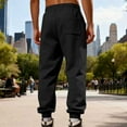 thumbnail image 5 of DPTALR Men's Solid Color Athletic Work Pants Loose Fit,Elastic-Waist Drawstring & Pockets,Sporty Texture,Black,Size M, 5 of 9