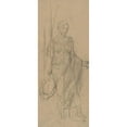 thumbnail image 2 of Pierre Puvis de Chavannes 10x18 Black Ornate Wood Framed Double Matted Museum Art Print Titled - A Muse of Poetry (19th Century), 2 of 5