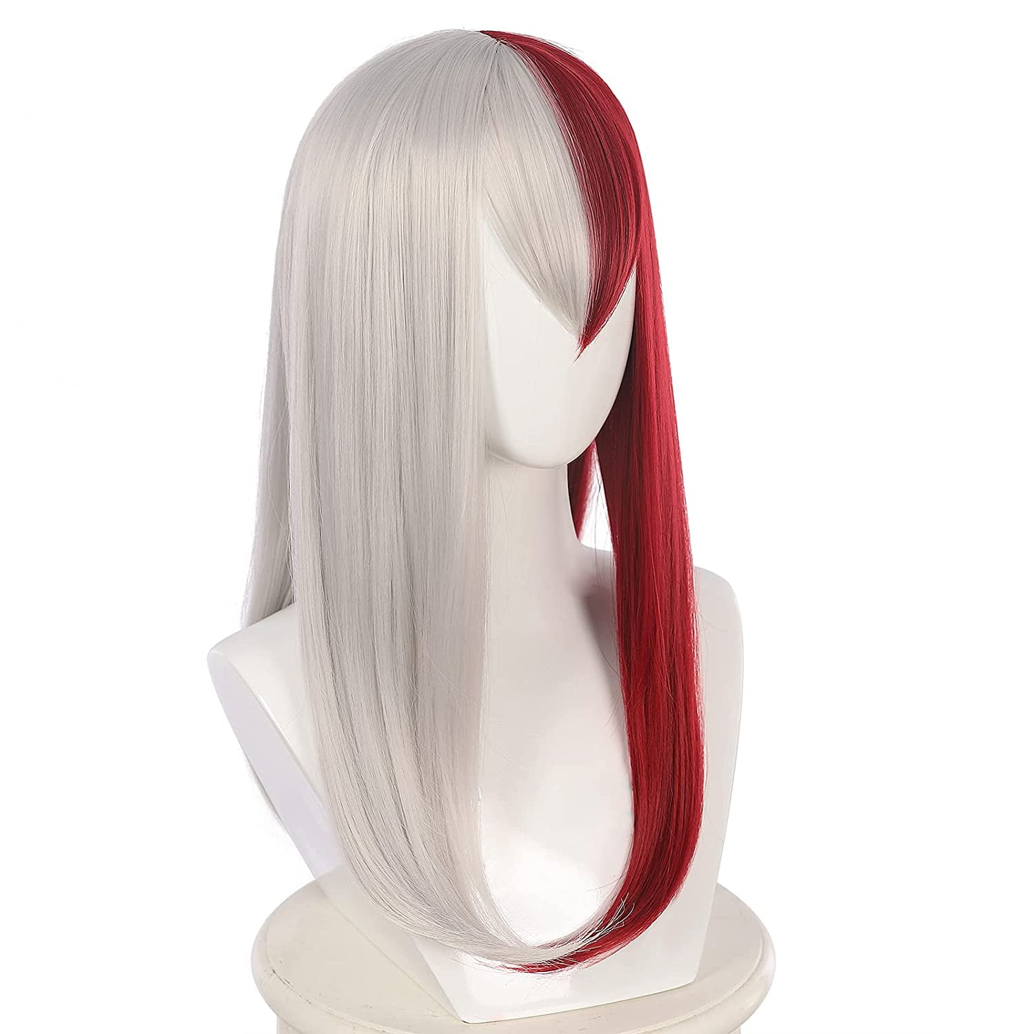 Short Fluffy Straight Wigs Cosplay Wig Half Grey Red Anime Halloween Costume Full Wig Heat Resistant Synthetic Fiber Walmart Com Short Fluffy Straight Wigs Cosplay Wig Half Grey Red Anime Halloween Costume Full Wig Heat Resistant Synthetic Fiber Walmart Com