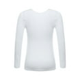 thumbnail image 2 of DPOIS Kids Girls Stretchy Nylon Long Sleeve Undershirts Tops Type A White 2-4, 2 of 7
