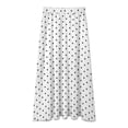 thumbnail image 3 of Black Polka Dots White Background Women High Waist Midi Skirt Elegant Midi Skirt High Waist A-line for Women, 3 of 4