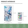 thumbnail image 5 of COEQINE Sea Turtle Watercolor Blue Violet Flickering Flameless LED Battery Candles Pillar Candles Tealight with 18-Key Timer Remote with Colorful Light for Indoor Outdoor Home Decor, 5 of 7