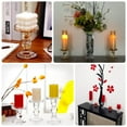 thumbnail image 5 of Efavormart Set of 3 Amber Gold Premium Glass Pillar Candle Holders with Round Candle Tray, Crystal Ball Stem Taper Candlestick Stands Tea Light Holders with Stable Base - 3.5",4.5",5.5", 5 of 10