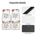 thumbnail image 4 of Balery Home Sweet Home Floral Juego de 4 Alfombrillas para Auto, Revestimientos de Caucho Resistente, Diseño Antideslizante, 4 of 7
