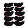thumbnail image 4 of 10 piezas de cubiertas de cabeza de hierro de golf impermeables, cubiertas de cabeza de palo de golf, protector de protección que se adapta a todas Rosado Macarena Cubierta de cabeza de hierro de golf, 4 of 8