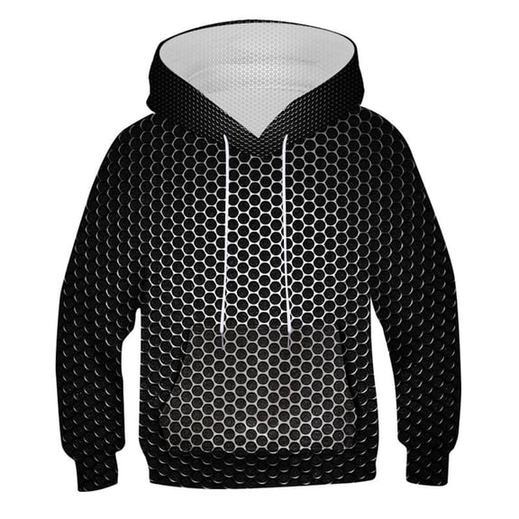 3D Printed Hoodies For Boys Girls Kids Sweatshirts Pullover Novelty Cool Winter Clothes With Pockets
