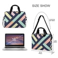 thumbnail image 3 of FORMRS 16" Laptop Bag Carrying Sleeve Case with Handle Travel Shoulder Briefcase, Green Stripes, 3 of 8