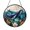 Acrylic 3.5 Inch, variant on Botanical Ocean Moray Eel Suncatcher Round Hanging Panel Present Sun