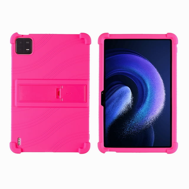 Case for Xiaomi Pad 6 5 Pro 12.4 Pad 4 Plus Tablet Protective Kids Funda Cover Shockproof Kickstand Soft Silicone Shell Coque Rose Red Xiaomi Pad 5Pro 12.4