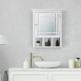 thumbnail image 3 of Teamson Home Armoire à Pharmacie Rangement de Salle de Bain 1 Tablette de Porte Miroir Blanc, 3 of 9