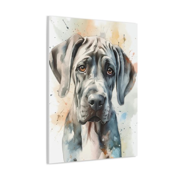 Watercolor Great Dane Painting 4 - Nursery Collection - Bedtime Stories