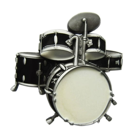 Vintage Style Black Enamel Music Belt Buckle Gurtelschnalle