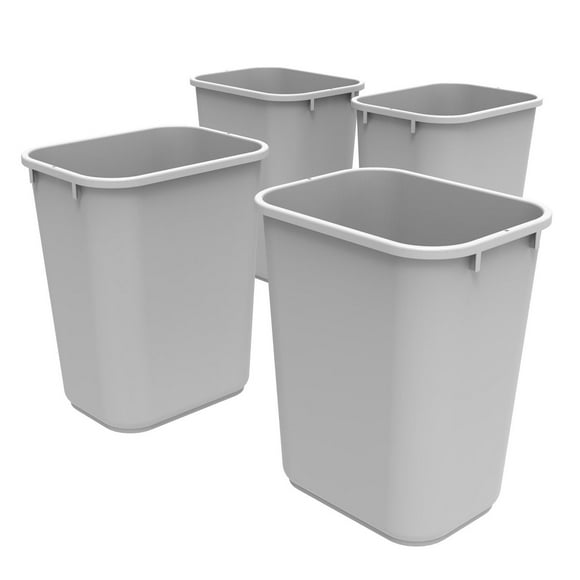 Storex Poubelle de taille large /Noir (4 unités / paquet)