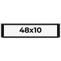 48x10 Shadow Box Black Rustic Barnwood Display Frame | 1.125 Inch Deep | 0.875 Inch Moulding Width