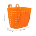 thumbnail image 2 of Mobutofu Detachable Orange Plastic Bike Storage Basket for Kids Multifunctional Design Durable Easy Installation Large Capacity, 2 of 8