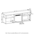 thumbnail image 3 of Pemberly Row Cheminée de Rangement Ouverte Divertissement Chêne Blanc/acier Inoxydable, 3 of 6