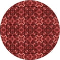 thumbnail image 1 of Ahgly Company Tapis d'Intérieur Lavable en Machine Carré Transitionnel Rouge Lave, 3 Pieds Carré, 1 of 7