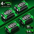 thumbnail image 3 of EUROA Xbox One Controller Battery Pack with 4x6200mWh, Rechargeable Batteries for Xbox Series X/S/Xbox One/S / X / Elite, 3 of 7