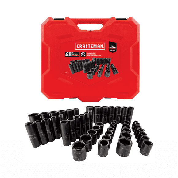 Set 48 dados SAE y Métricos mando 1/2" CRAFTSMAN CMMT16548