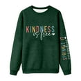 thumbnail image 4 of Wangmeiwg Women's Sweatshirts Women's Hoodies Sweatshirt Casual Round Neck Pullover with Letter Print Stylish for Autumn and Winter Wear Dark Green XL, 4 of 4