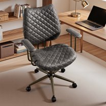 XIZZI Ergonomic Office Chair, Comfy Desk Chairs w/ 3.15" Adjustable Height, 30° Tilt & 360° Swivel, Ideal for Home & Office Workspaces, Gray (Suede Leather)