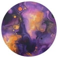 thumbnail image 3 of Ryvnso Graffiti Purple Marble Round Plate Mats Dining Table Placemat Set of 4 for Holiday Decoration, 3 of 7