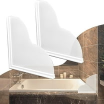 Bathtub Splash Guards, 9.25 x 9.25 inch Waterproof Self-Adhesive Shower Corner Guards, Pack of 2