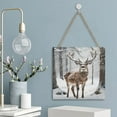 thumbnail image 5 of Winter Decor Deer Wood Hanging Christmas Decorative Sign Hanging Wooden Plaque Decoration Funny Signs Winter Decorative Wall Signs 12x12 inches, 5 of 8