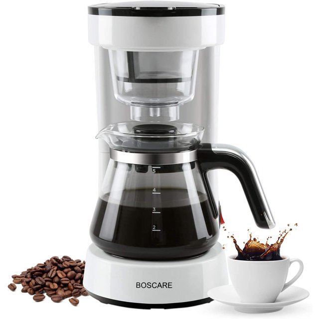 BOSCARE Coffee Maker with Reusable Filter,Small Drip Coffeemaker