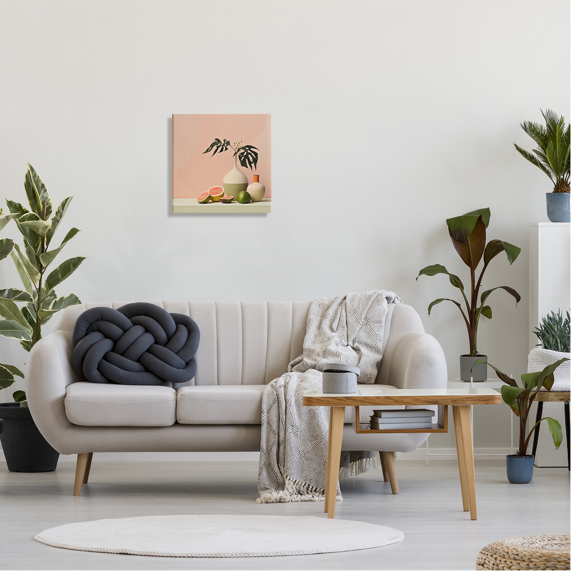 Stupell Industries Soft Citrus Still Life Botanical & Floral Painting Gallery Wrapped Canvas Art Print Wall Art, 17 x 17