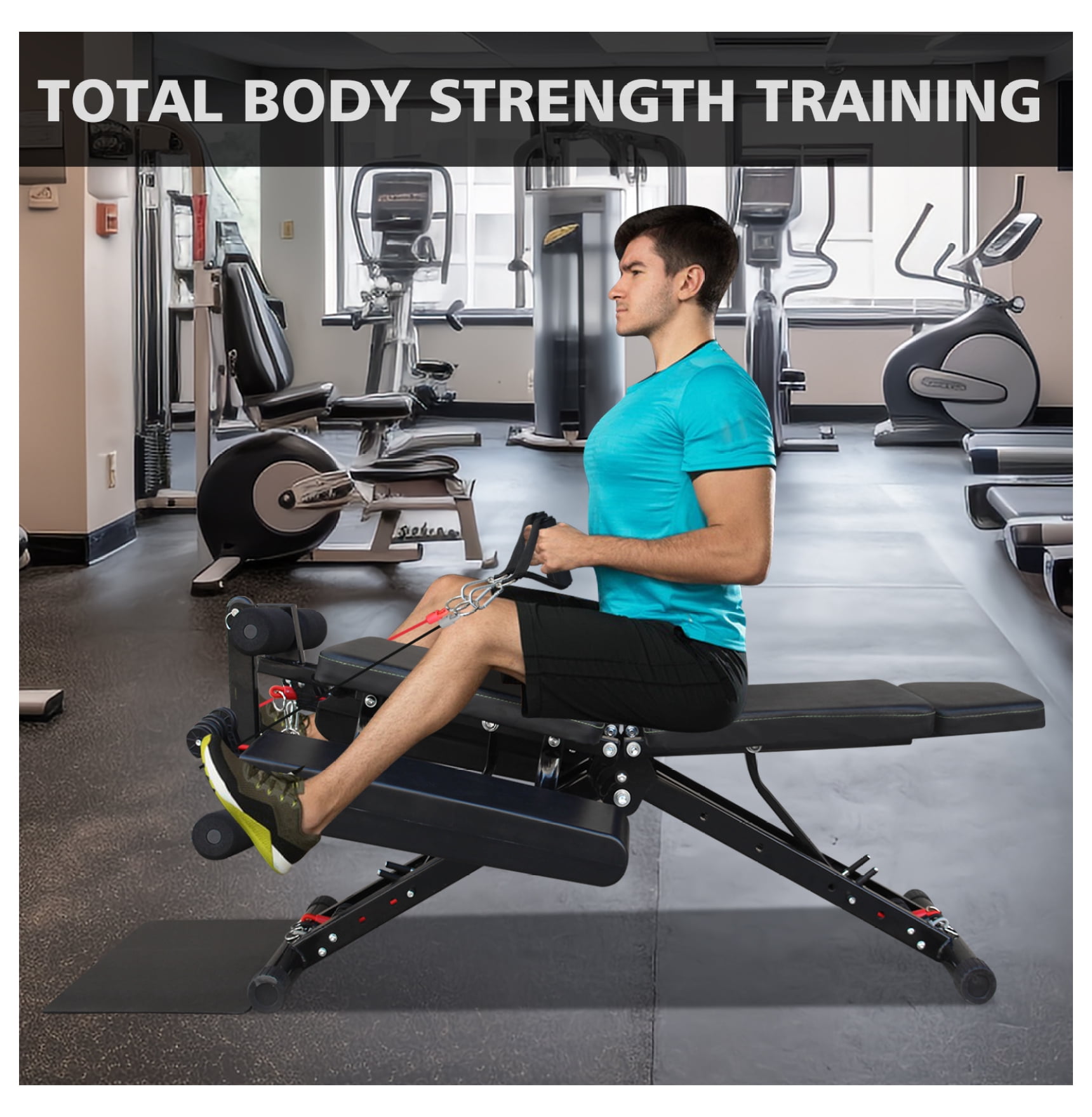 Fitness Chair Multifunction, Adjustable Weight Bench for Full Body Workout - 660lbs Capacity, Foldable Home Gym Equipment