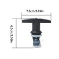 thumbnail image 4 of Shengyu T-Handle Lock Cabinet Door Latch Lock Industrial Strength Rust Proof RV Toolbox T SHAPE Handle blavk, 4 of 6