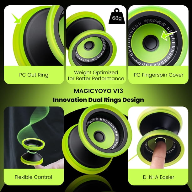 MAGICYOYO V13 DEEPSPIN Bi-Material Yoyo for Kids 8-12 and Adults