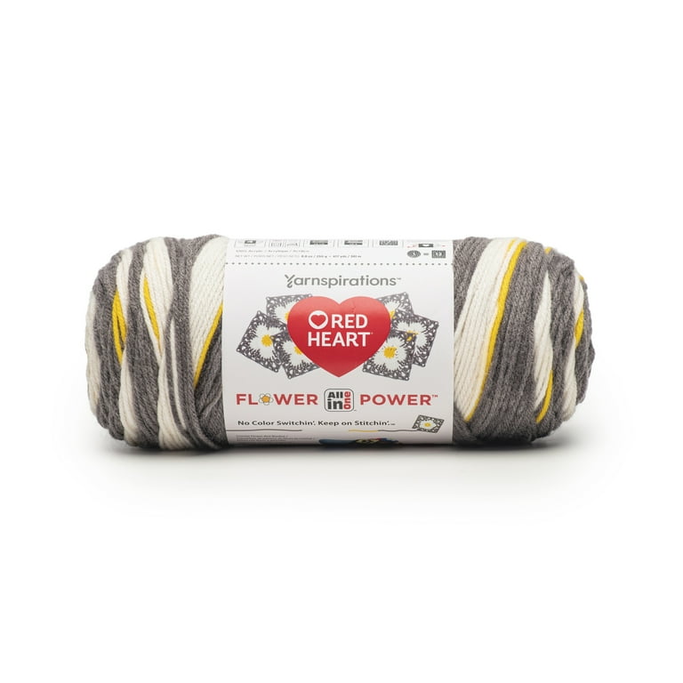 Red Heart® AIO Flower Power™ #4 Medium Acrylic Yarn, Daisy Do 8.8