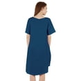 thumbnail image 3 of Inkmeso Nightgowns for WoMen's Short Sleeve W/ Round Neck Nightdress Jersey Tunic Loungewear, 3 of 7