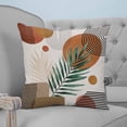 thumbnail image 4 of Boho 20x20 Pillow Covers Set of 2, Modern Abstract Art Leaves Cycle Stripes Geometric Throw Pillow Covers Decorative Couch Cushion Case, Microfiber Square Pillowcases for Bedroom Car Living Room, 4 of 7