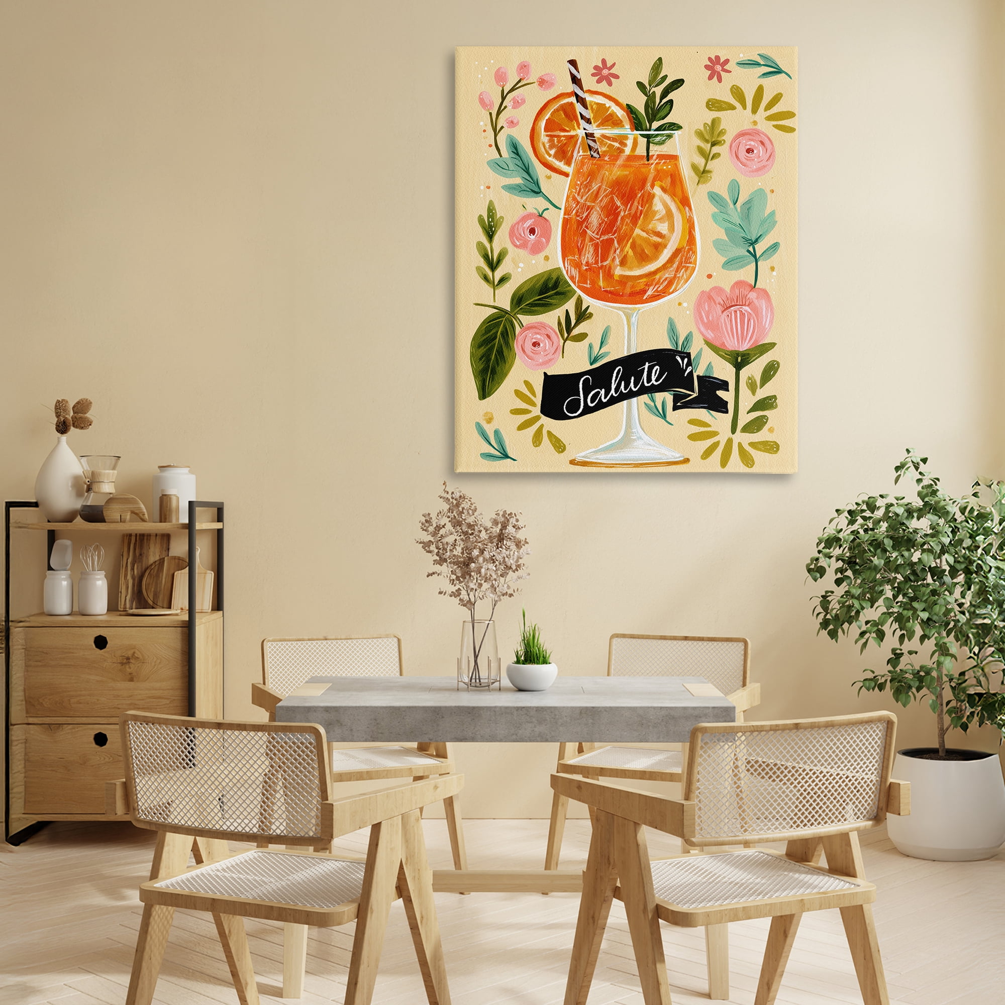 Stupell Industries Salute Citrus Cocktail Canvas Wall Art, design by Yen