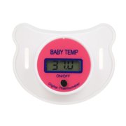 Walmeck Baby Pacifier Thermometer Portable LCD Digital with Protective Storage Cover Safety Health Care Mouth Nipple Thermometer