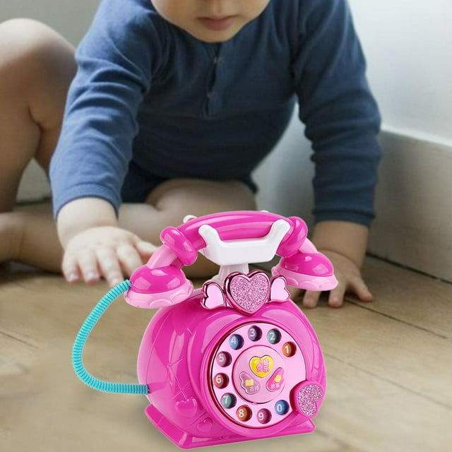 BELOVING Cartoon Phone Toy Storytelling Machine with Gift Cognition Enlightenment Toy for rose red
